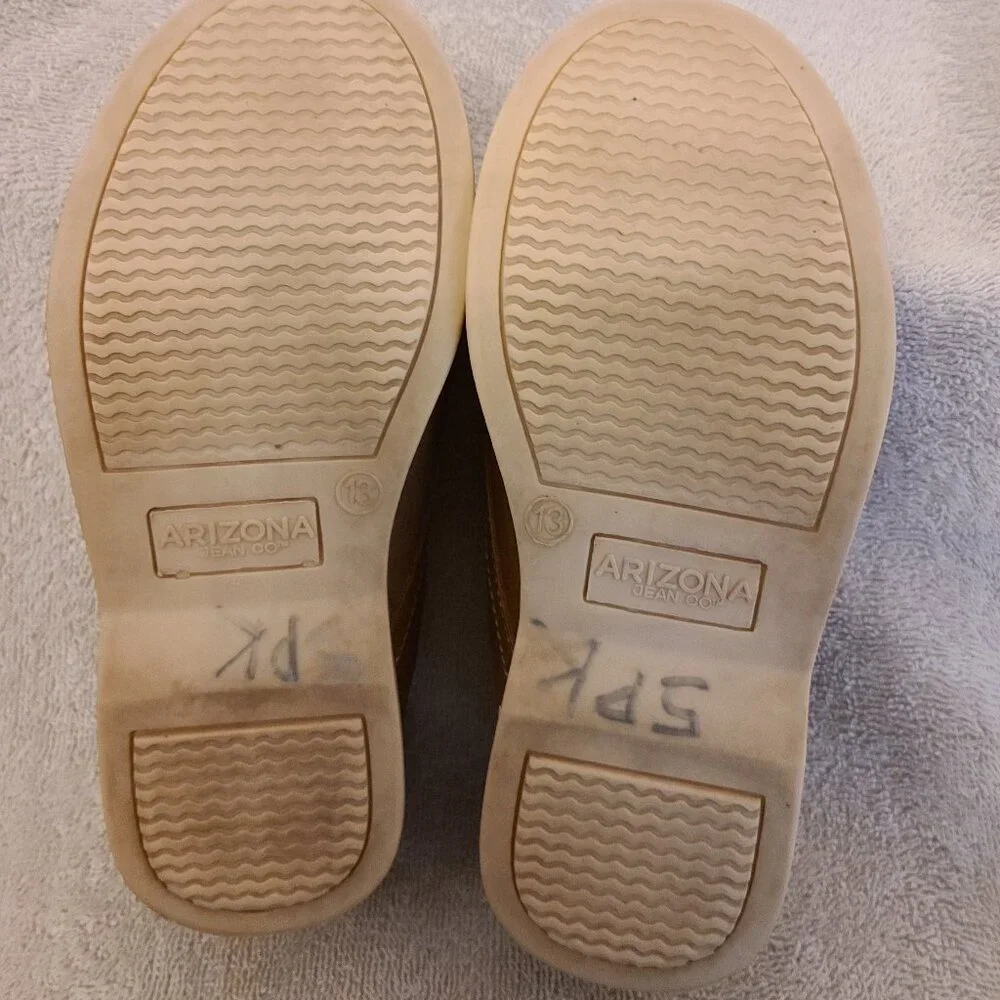 ARIZONA JEAN CO. BOYS ''ELLIOT'' TIE SHOES-COGNAC/TAN-SIZE 13 MEDIUM